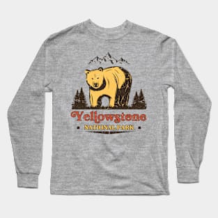 Yellowstone National Park Bear Vintage Long Sleeve T-Shirt